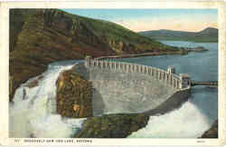 Roosevelt Dam And Lake Postcard