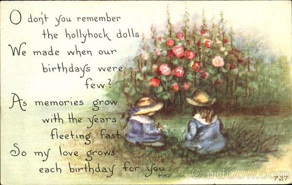 Hollyhock Dolls Poems