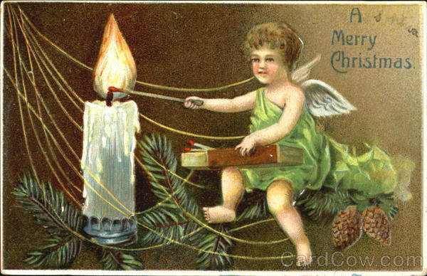 Cherub Candle Christmas