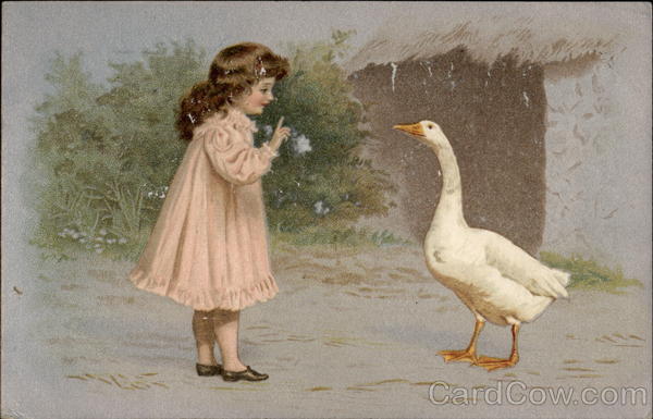 Girl with a goose Children