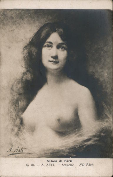 A Nude Woman Jeunesse Women Angelo Asti Postcard