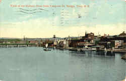 View Of The Hudson River From Congress St. Bridge Troy, NY Postcard Postcard