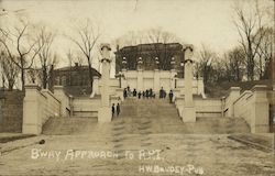 Broadway Approach to R.P.I. Postcard