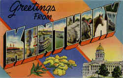 Greetings from Kentucky, Large Letter Postcard