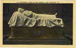 Recumbent Figure of General Robert E. Lee Lexington, VA Postcard Postcard