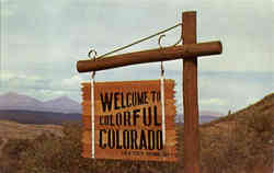 Welcome to Colorful Colorado Scenic, CO Postcard Postcard