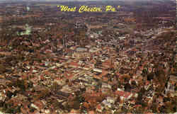 Aerial View of West Chester Pennsylvania Postcard Postcard