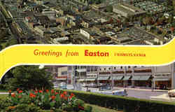 Greeting from Easton Pennsylvania Postcard