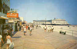 General Boardwalk View Wildwood-By-The-Sea, NJ Postcard Postcard