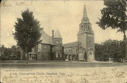 Congregational Church Naugatuck, CT Postcard Postcard