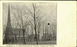 First Prebyterian Church, Chapel And Manse. Albion, NY Postcard Postcard