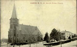 St. Mary'S Polish Church Albion, NY Postcard Postcard