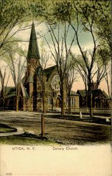 Calvary Church Utica, NY Postcard Postcard