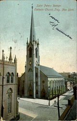 Saint Peters Roman Catholic Church Troy, NY Postcard Postcard