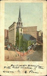 Old South Church With New Old South Building Boston, MA Postcard Postcard