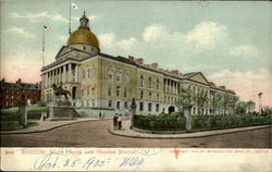 State House And Hooker Statue Postcard