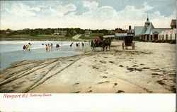 Bathing Beach Newport, RI Postcard Postcard