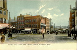 The Square And Transfer Station Haverhill, MA Postcard Postcard