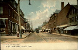 Main Street Melrose, MA Postcard Postcard