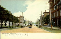 West First Street Oswego, NY Postcard Postcard