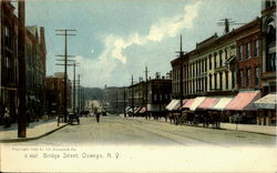 Bridge Street Oswego, NY Postcard Postcard