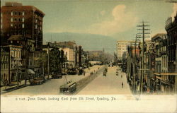 Penn Street, Looking East From 5th Street Reading, PA Postcard Postcard