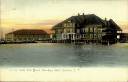 Yacht Club House, Onanga Lake. Syracuse, NY Postcard Postcard