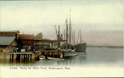 Along the Water Front Newburyport, MA Postcard Postcard