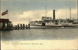 Steamboat "Old Colony" Plymouth, MA Postcard Postcard