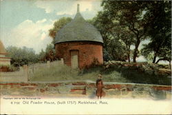 The Powder House, (built 1757) Marblehead, MA Postcard Postcard