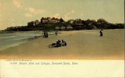 Atlantic Hotel and Colleges Nantasket Beach, MA Postcard Postcard