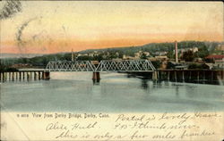 View from Derby Bridge Connecticut Postcard Postcard