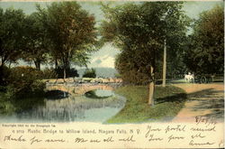 Rustic Bridge To Willow Island Postcard