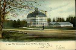 The Conservatory, Druid Hill Park Baltimore, MD Postcard Postcard