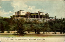 Library And Reading Room, Franklin Park Postcard