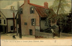 Site Of The First Or Common House Plymouth, MA Postcard Postcard