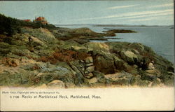 Rocks at Marblehead neck Marblehead Massachusetts Postcard Postcard