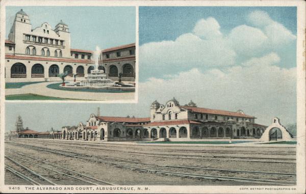 The Alvarado and Court Albuquerque NM Postcard