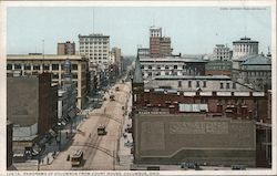 Panorama of Columbus from COurt House Postcard