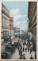 Down Market Street from Third Street Postcard