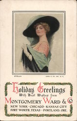 Holiday Greetings from Montgomery Ward & Co. Postcard