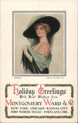 Holiday Greetings With Best Wishes from Mongomery Ward & Co. Advertising Copr. K. CO. Inc. Postcard Postcard Postcard