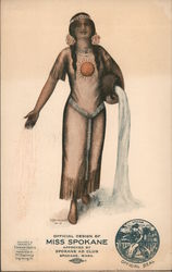 Official Design of Miss Spokane Postcard