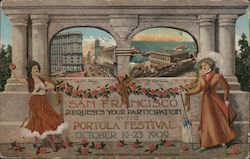 San Francisco Portola Festival 1909 California Exposition Postcard Postcard Postcard