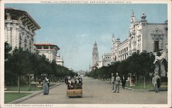 The Prado Looking West 1915 Panama-Pacific International Exposition (PPIE) Postcard Postcard Postcard