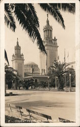 Italian Towers on Avenue of Palms Postcard