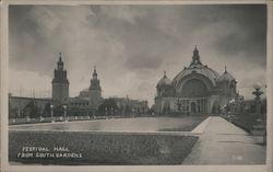 Festival Hall from South Gardens Postcard