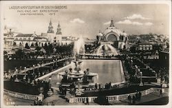 Lagoon and Fountain in South Gardens 1915 Panama-Pacific International Exposition (PPIE) Postcard Postcard Postcard