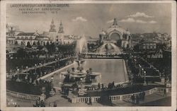 Lagoon and Fountain in South Gardens Postcard