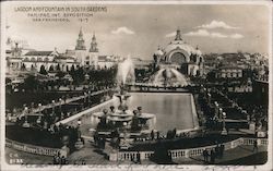 Lagoon and Fountain in South Gardens Postcard